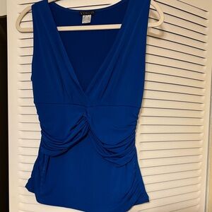 VENUS Women's Royal Blue Ruched Blouse